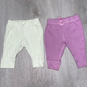 Carter’s Jogger Leggings  Bundle Baby Girl Size 3 Months